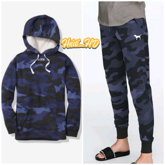 PINK Victoria's Secret Other - Pink Victoria’s Secret Blue Camouflaged Outfit